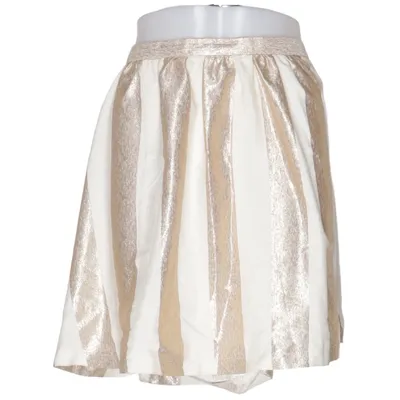 Jupe (Beige, Or) de Valerie Coton, Fibre métallique, Polyester