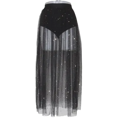 Jupe en tulle (Noir, Or) de Shein Polyester