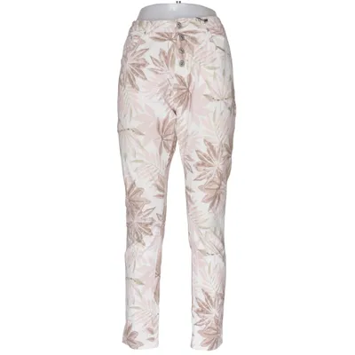 Broek (Wit, Bruin, Roze) van Place du Jour Katoen, Elastaan