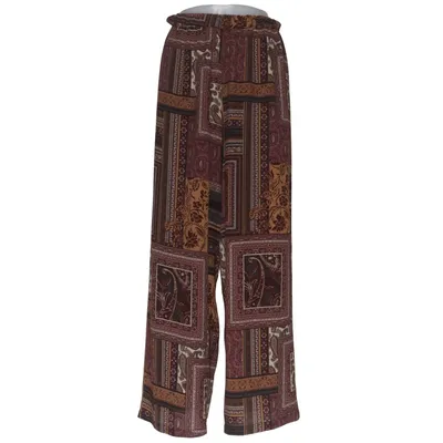 Pantalon patte d'éléphant (Marron, Multicolore) de Calliope Élasthane, Polyester