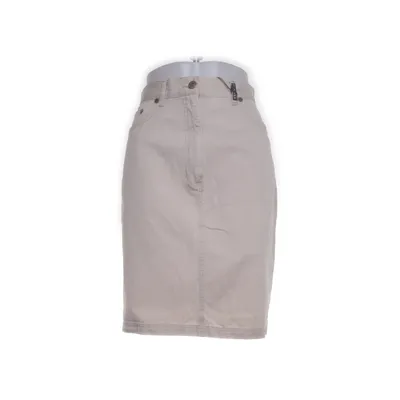 Jeansnederdel (Beige) fra SAND Bomuld, Læder