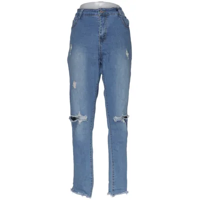 Jeans (Blue) from Miss Queen Cotton, Elastane, Polyester, Viscose