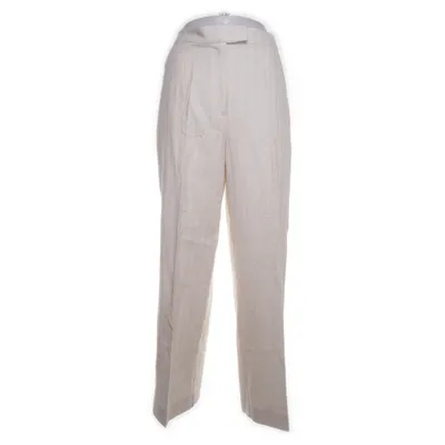 Broek (Beige) van Zara Katoen, Linnen, Viscose