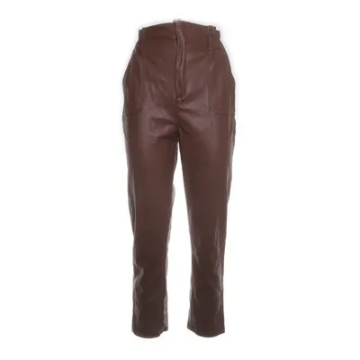 Broek (Bruin) van Vintage Polyurethaan, Polyester
