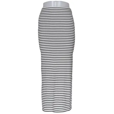Jupe longue (Noir, Blanc) de DeFacto Élasthane, Polyester, Viscose