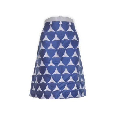 Skirt (Blue, White) from Ellen Eisemann Acetate, Cotton
