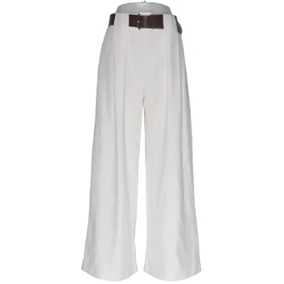 Pantalon patte d'éléphant (Blanc) de Xuna Élasthane, Polyester