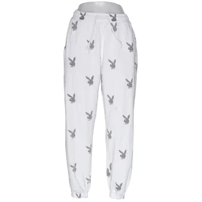 Sweatpants (White, Gray) from Playboy x Missguided Cotton, Polyester