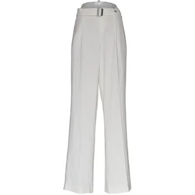 Pantalon patte d'éléphant (Blanc) de Strenesse Acétate, Polyester