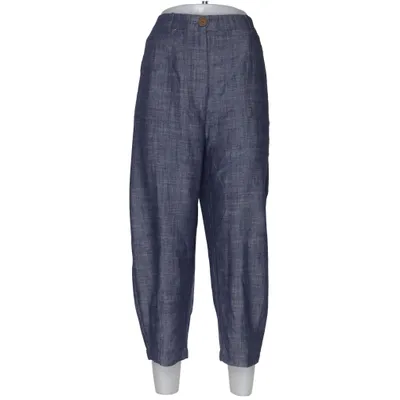 Broek (Blauw) van Zara Linnen, Polyester, Viscose
