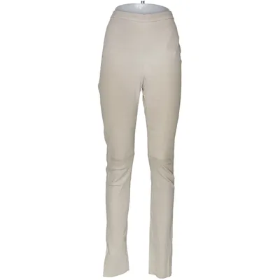 Pantalon (Beige) de Utzon Coton, Élasthane, Cuir
