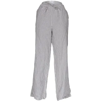 Pantalon (Gris, Blanc) de Gina Tricot Coton, Lin