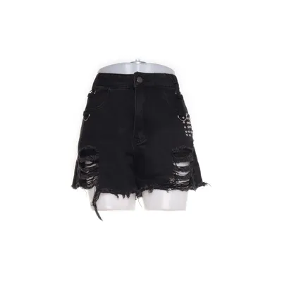 Jeansshorts (Svart) från Romwe Bomull, Elastan