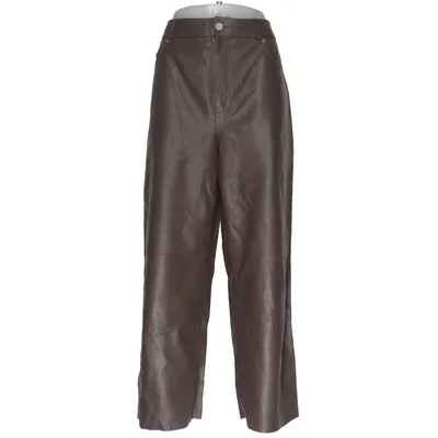 Leren broek (Grijs) van H&M Leer, Viscose
