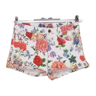 Denim shorts (White, Multicolored) from Nathalie Lété x H&M Cotton, Elastane, Polyester