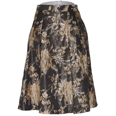Skirt (Black, Gold, Brown) from Madeleine Metallic fiber, Polyester