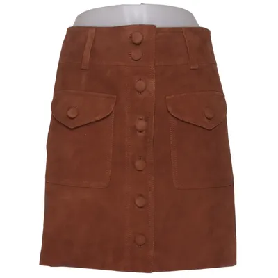 Leren rok (Bruin) van Sézane Leer, Viscose