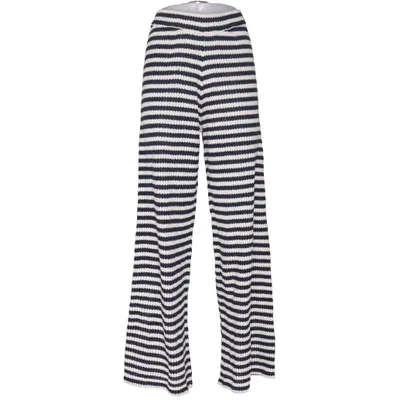 Palazzo pants (White, Blue) from Ichi Cotton, Polyester