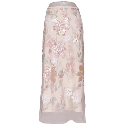 Långkjol (Beige, Rosa, Flerfärgad) från Anewsta Polyester