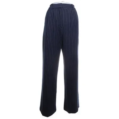 Byxor (Blå, Vit) från Abercrombie & Fitch Polyester, Viskos, Elastan