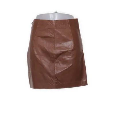 Läderkjol (Brun) från Zara Skinn