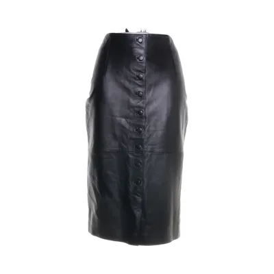 Kokerrok (Zwart) van Edited Polyester, Leer