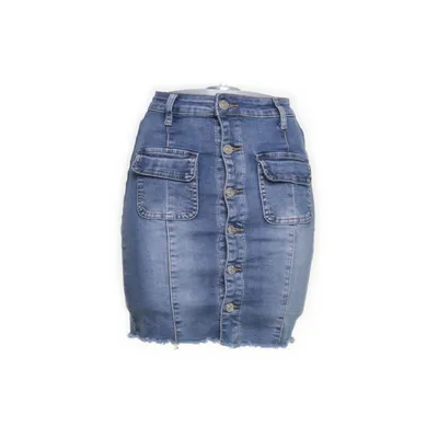 Jeanskjol (Blå) från Hello Miss Bomull, Elastan