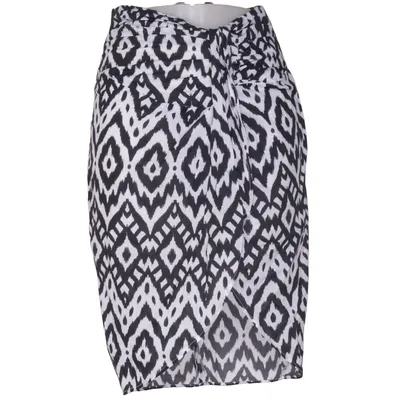 Jupe portefeuille (Noir, Blanc) de MC2 Saint Barth Coton