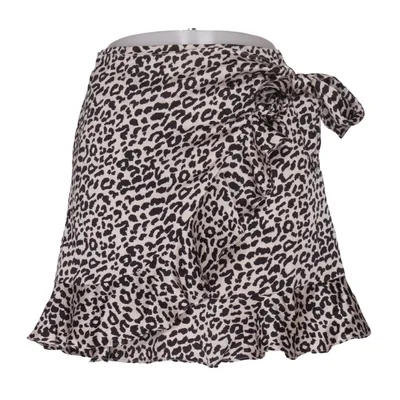 Jupe portefeuille (Beige, Noir) de Luck & Trouble Polyester, Viscose