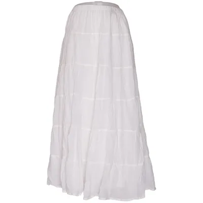 Maxi skirt (White) from Bershka Cotton