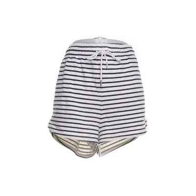 Sweatshort (Wit, Zwart) van H&M Basic Katoen, Polyester