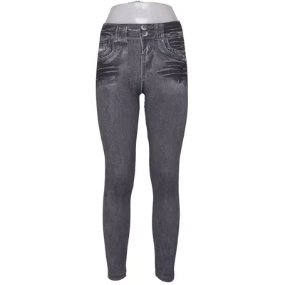 Treggings (Gray) from JeanEez Elastane, Polyester