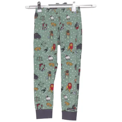 Pajama pants (Green, Multicolored) from Villervalla Elastane, Organic cotton