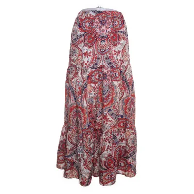 Skirt (Red, Multicolored) from Shein Curve Polyester