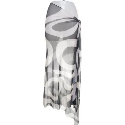 Sarong (Svart, Beige) Elastan, Polyester