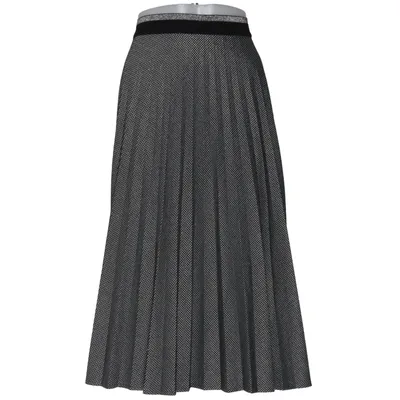 Nederdel (Sort, Hvid) fra Salko Elastan, Metallfiber, Polyester, Viscose