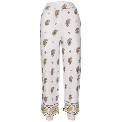 Palazzobyxor (Vit, Gul, Svart) från Zara Linne, Polyester