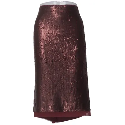 Skirt (Brown) from Samoon Elastane, Polyester, Viscose