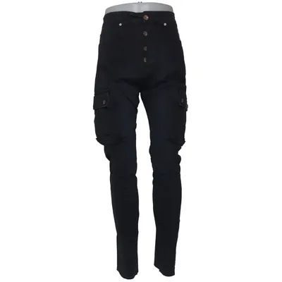 Cargo pants (Black) from Berna Cotton, Elastane