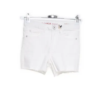 Denim shorts (Wit) van Garcia Jeans Katoen, Elastaan
