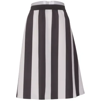 Nederdel (Sort, Hvid) fra Lawrence Grey Elastan, Polyester