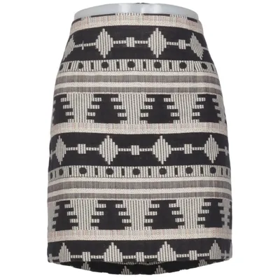 Skirt (Black, White, Multicolored) from Flash Woman City Acetate, Cotton