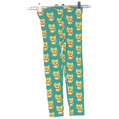 Legging (Vert, Jaune, Multicolore) de Maxomorra Coton, Élasthane