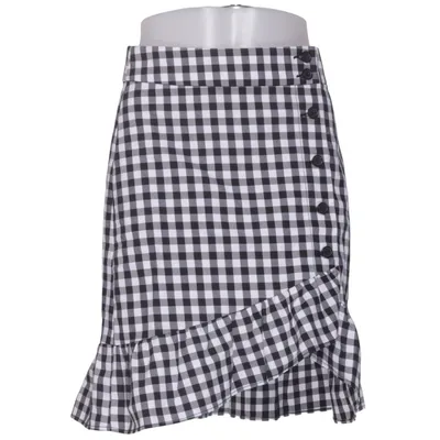 Wrap skirt (Black, White) from One More Story Cotton, Elastane, Polyester