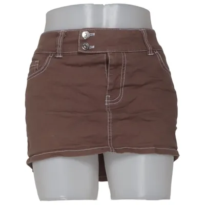 Denim skirt (Brown) from Divided by H&M Cotton, Elastane, Polyester