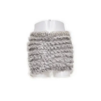 Kjol (Grå) från Soyaconcept Akryl, Kaninpäls