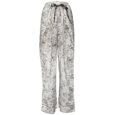 Pantalon de pyjama (Blanc, Marron) de Jolinesse Coton, Polyester