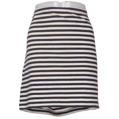 Kjol (Blå, Vit) från H&M Basic Bomull, Elastan