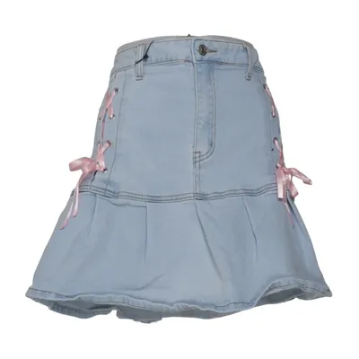 Spijkerrok (Blauw, Roze) van Romwe Katoen, Elastaan, Polyester, Viscose
