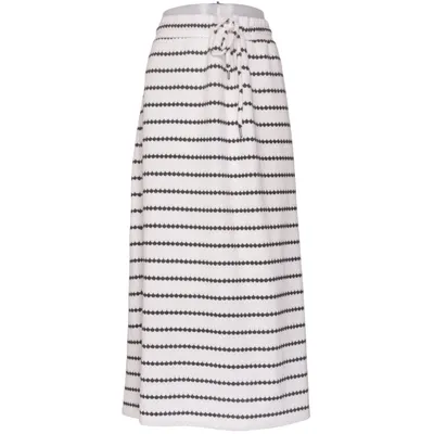 Maxirock (Weiß, Schwarz) von Gina Baumwolle, Polyester, Viskose